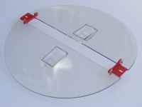 Hinged lids, for extractors diam.630mm, polycarbonate