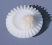 Coppia di ingranaggi conici, in plastica, ø corona 85 mm