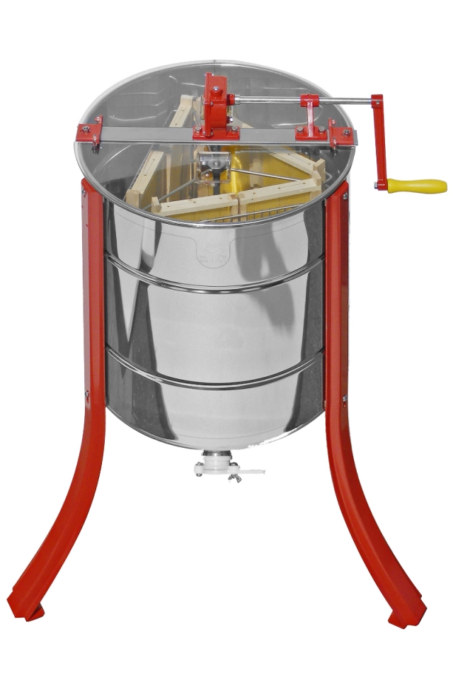 Extracteur radiaire 9 cadres manuel Lega – cage inox et engrenage nylon