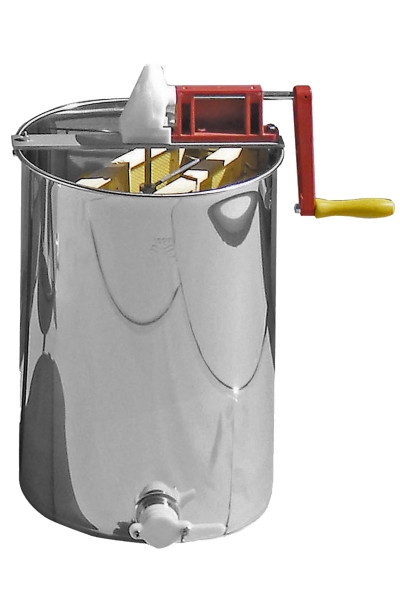 Extractor de Miel Manual Tangencial QUATTRO 2/4 Cuadros Dadant Transmisión Cónica
