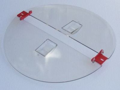 Hinged lids, for extractors diam.520mm, polycarbonate