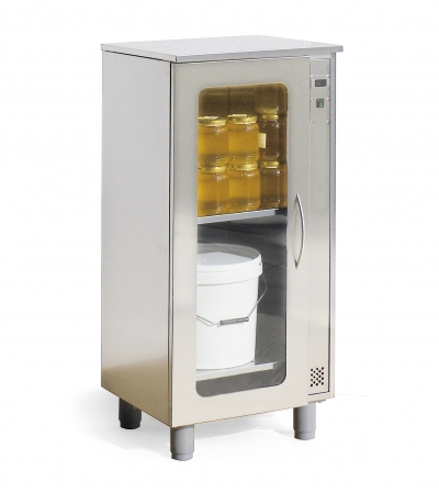 Small warming cabinet, stainless steel, 460x540x1160 mm