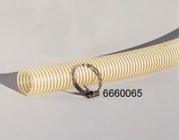 Plastic food-grade pipe diam. 50 mm, transparent, reinforced