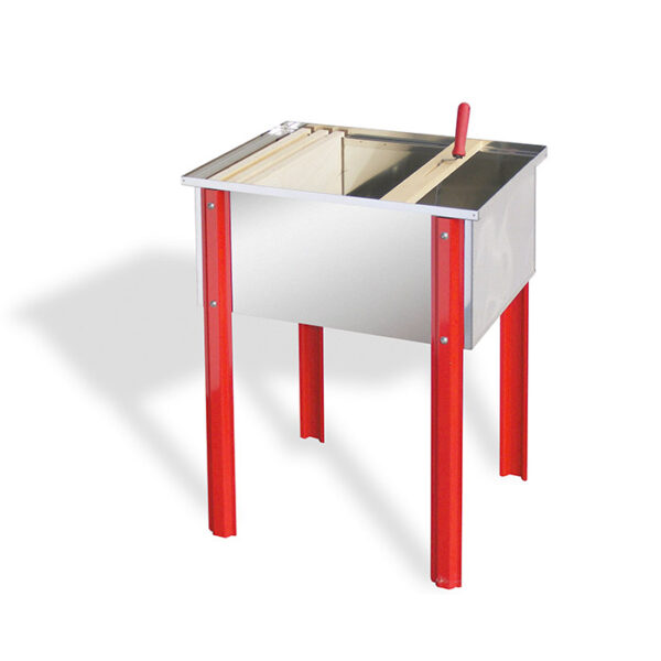 UNCAPPING TRAY Langstroth bench 650x540x823 mm (tank height 420 mm).