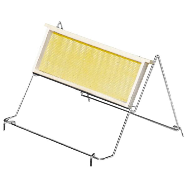 CHROMIUM PLATED STEEL FRAME HOLDER for plastic uncapping tray.