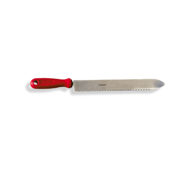 COLTELLO DISOPERCOLATORE a taglio seghettato in acciaio inox - 280 mm.