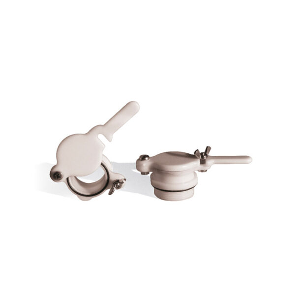 ROBINET À COUPURE en plastique alimentaire avec bague en plastique - Ø 40 mm.