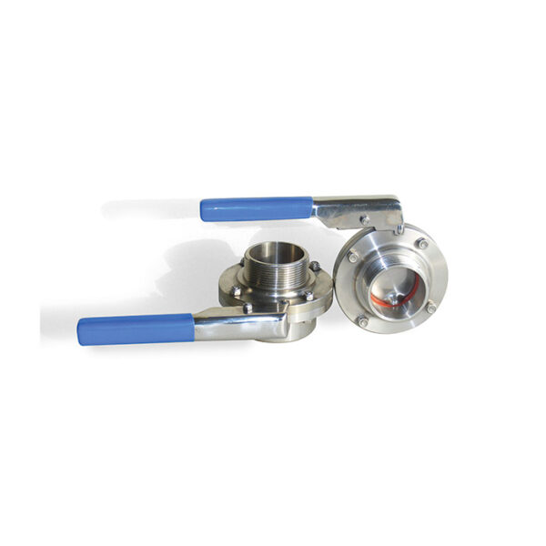 STAINLESS STEEL BUTTERFLY VALVE for honey processing machines and systems - Ø 40 mm.