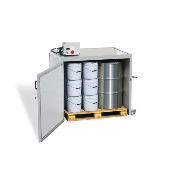 ELECTRICAL HEATED WARMING CABINET for 2 x 300 kg drums